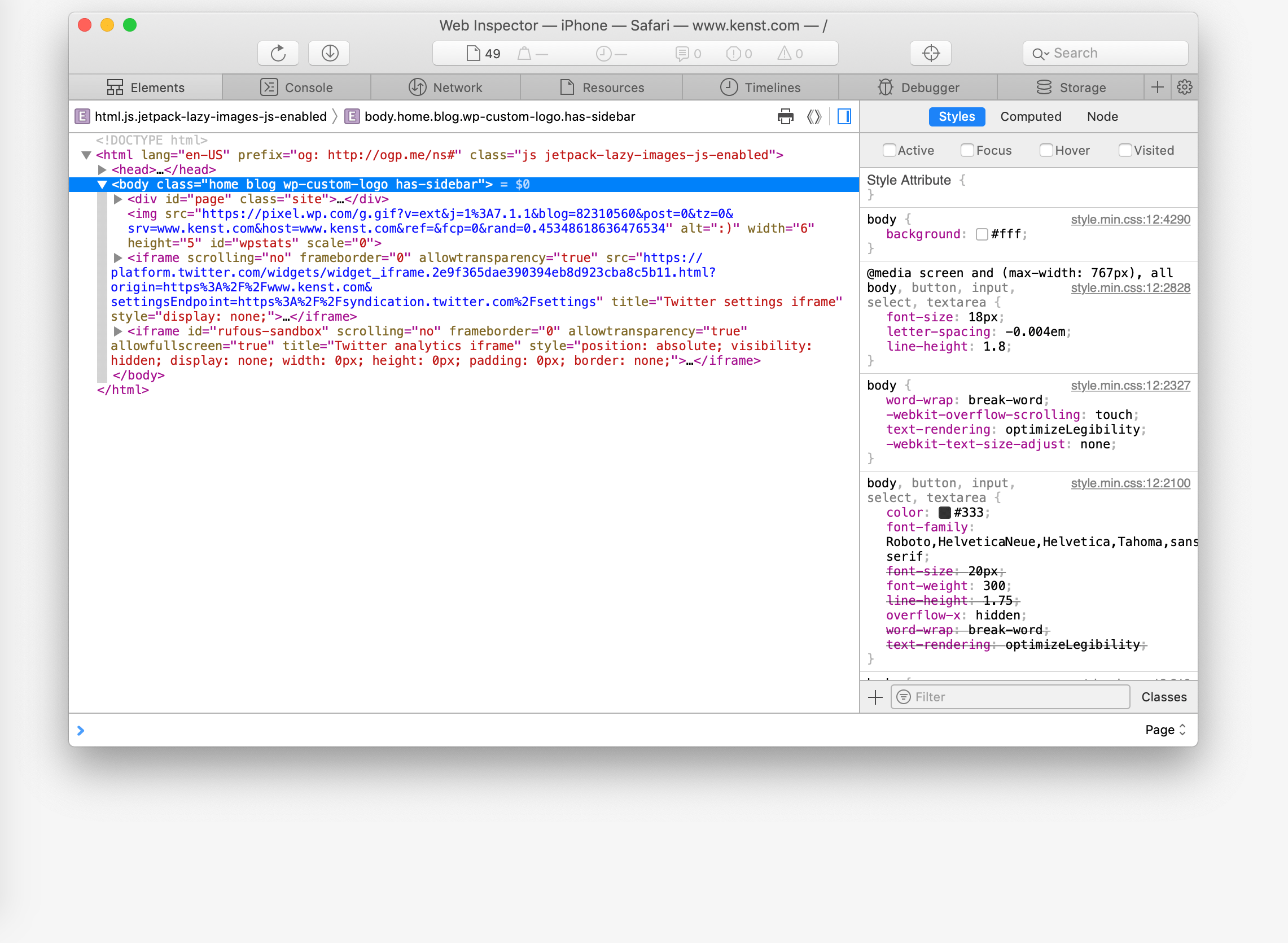 debug mac safari ipad emulator